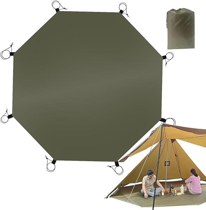 Ground Sheet Mat - 210 D Oxford Cloth Waterproof Camping Tarp Octagonal Multipurpose Outdoor Picnic Mat Waterproof Camping Ground Cloth | Octagonal Outdoor Tent Mats for Picnics Playground Hiking