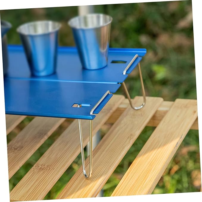Folding Camping Table Portable Aluminum Alloy Outdoor Picnic Table Compact and Lightweight for BBQ Hiking and Camping