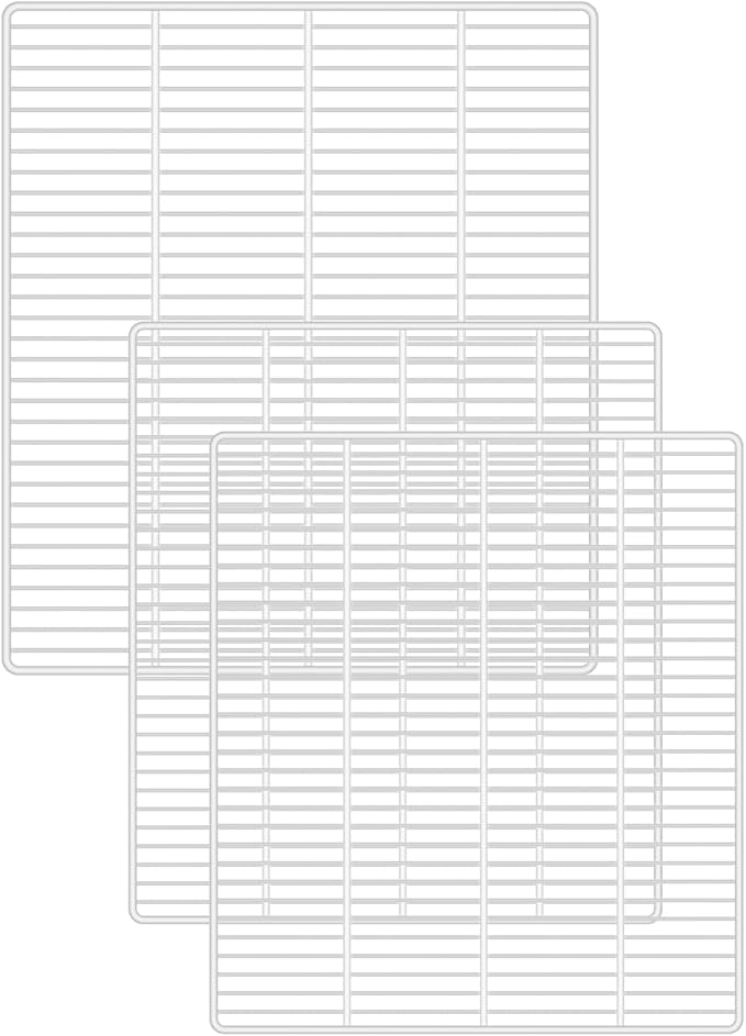 Commercial Freezer and Refrigerator Replacement Shelves Compatible with 3-Door Refrigerators Durable Wire Shelves with Epoxy-Coated Gray Steel 3 Pack
