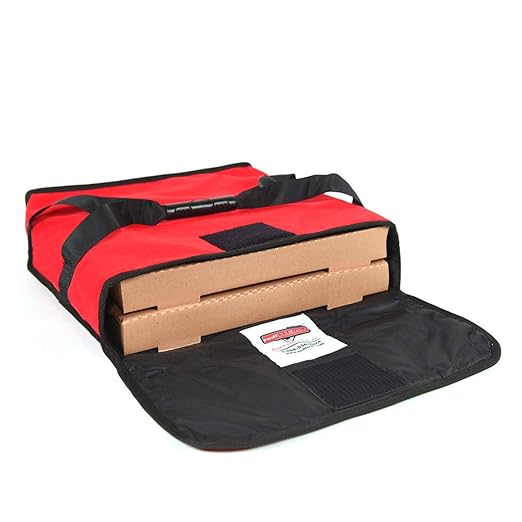 Heated Pizza Delivery System 16 2-Pie Bag Red