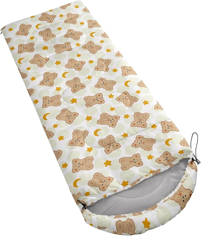 AILONEN Kawaii Panda Sleeping BagsLightweight &amp Waterproof3 Season Warm &amp Cool WeatherDreamy Purple Flower Animal Themed Sleeping Bags for BoysGirlsKidsAdults TravellingOutdoors