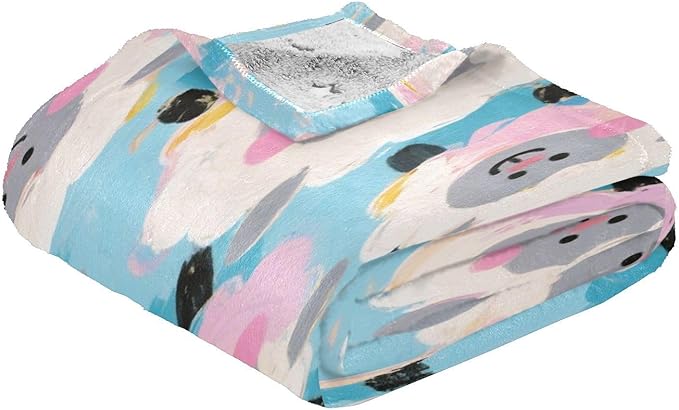 Throw Blankets For Couches And Sofas Cute Cartoon White Sheep Blankets Throws 50 x 70 Inch