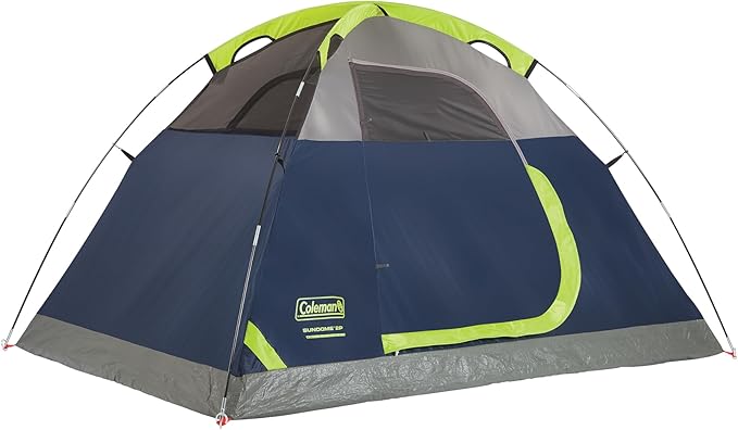 Coleman Sundome Camping Tent with Rainfly 2/3/4/6 Person Tent Sets Up in 10 Mins Weatherproof Shelter for Camping Festivals Backyard Sleepovers &amp More