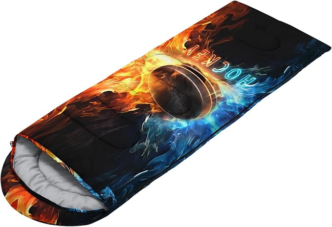 HOSIMA Dear Hunting Pattern Cold Weather Sleeping Bags for Kids AdultsBlack Light Weight Waterproof Sleeping Bags for Outdoors Hiking.