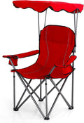 ALPHA CAMP Oversized Camping Chair with Shade Canopy Folding Lawn Chairs