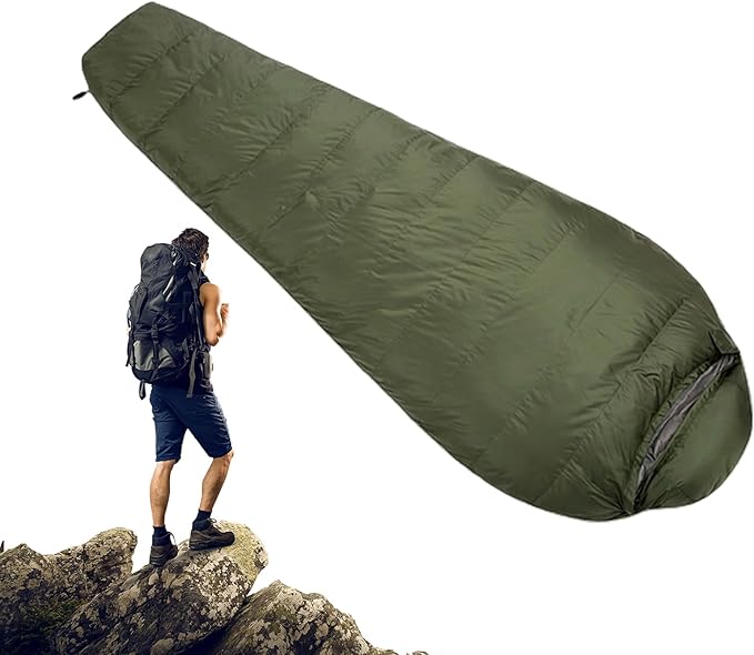 Winter Camping Cocoonn - Down Filled Thermal Sack Adult Outdoor Bedroll Lightweight Insulated Rest Gear Waterproof Cold Climate Slumber System Backpacking Overnight Warmth Solution | for Hiking