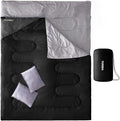Tuphen Double Sleeping Bag Sleeping Bag with 2 Pillows Queen Size XL Bag for 2 People Cold Warm Weather- 3 Seasons Waterproof Adults for Camping Backpacking or Hiking