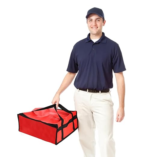 ZEAYEA 3 Pack Pizza Bags for Delivery 20 x 20 x 6 Insulated Food Delivery Bag for Carry Hot or Cold Reusable Grocery Shipping Bags Insulated Pizza Warmer Bag for Food Transport Catering