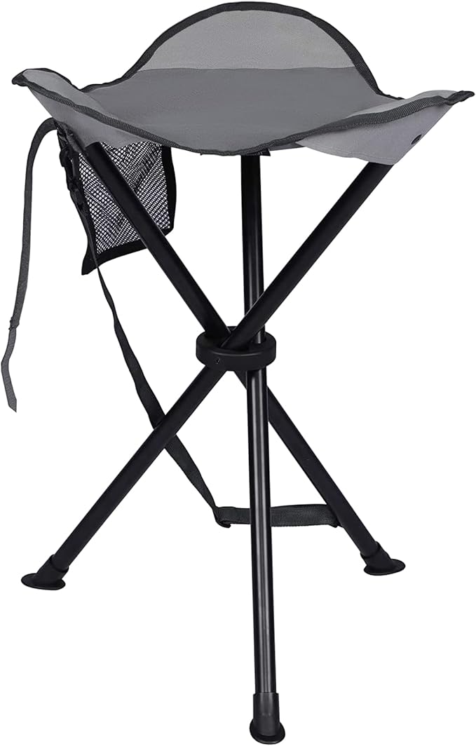 Portal Tall Folding Tripod Stool for Outdoor Camping Walking Hunting Hiking Fishing Travel Support 225 lbs