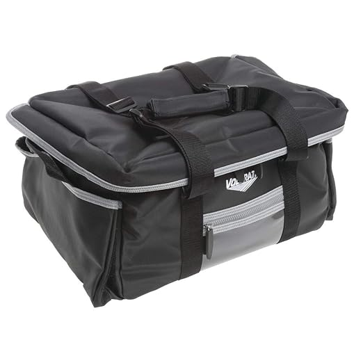 Vollrath VCBM500 Insulated Catering Bag (Includes: Removable Liner 2 Pan Separators Heating Pad) Nylon Black - 17 x 13 x 9