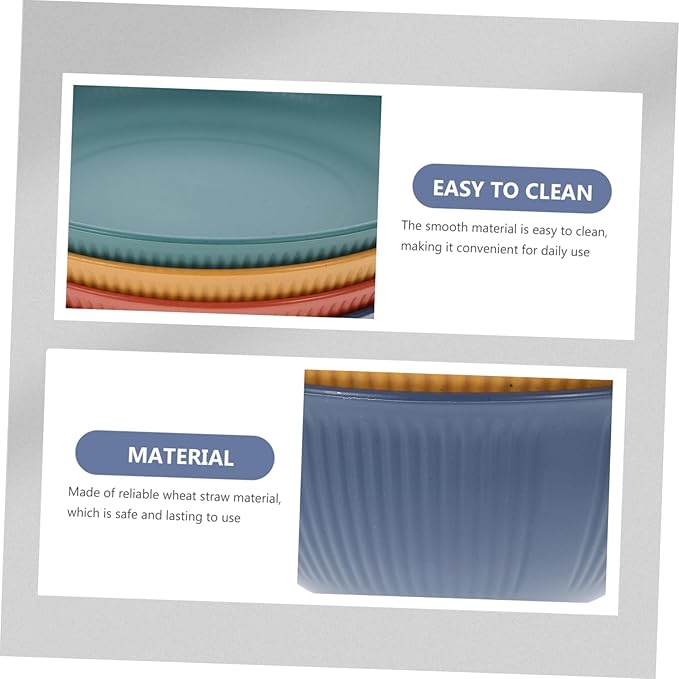 Food-grade Straw Cutlery Dinnerware for Patio Outdoor Plates Camping Dishes Compact Storage Box for Outdoor Meals