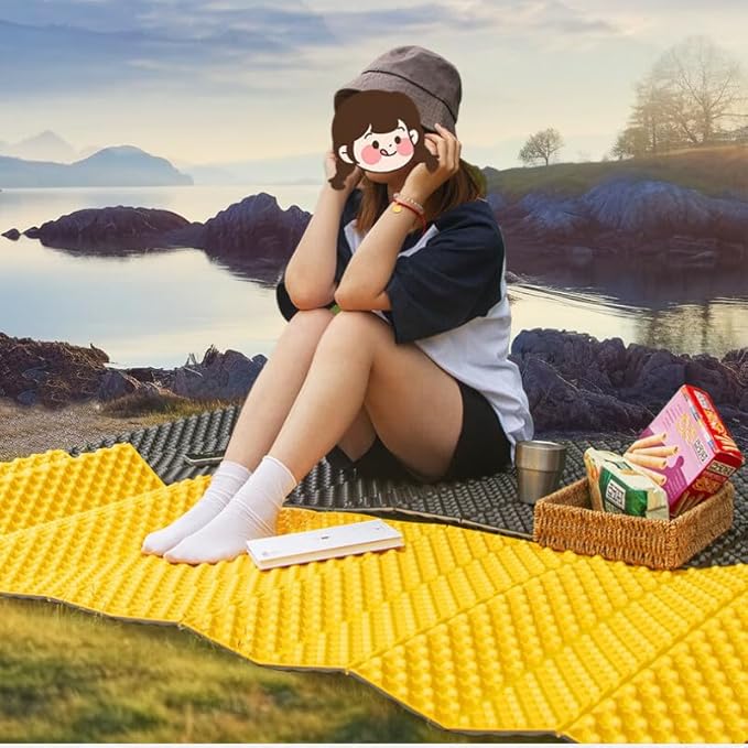 IXPE Camping Sleeping Pad Ultra-Light Cold-Resistant (-30°C) Tear-Resistant Waterproof Closed-Cell Foam for Winter Hiking/Backpacking 185cm x55cm