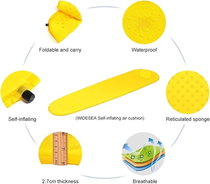 Camping Self-Inflating Mattress Folding Inflatable Air Bed Beach Travel Mat Tourism Sleeping Pad Outdoor Hiking