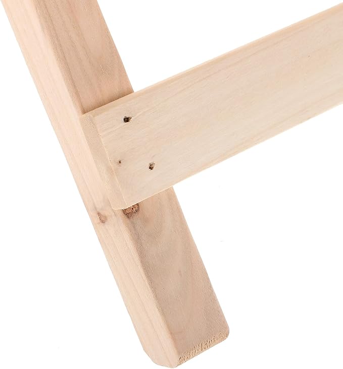 Luxshiny Portable Folding Wooden Stool Small Lightweight Camping Seat Wood Stool Chair for Outdoor Hiking Fishing and Bathroom Use