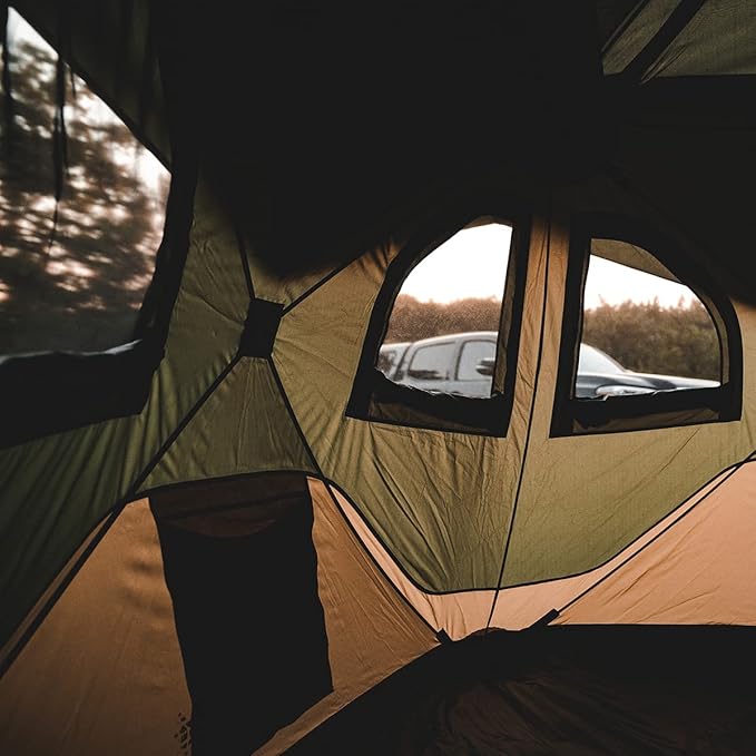 Gazelle T4 Overland Edition GT401GR Pop-Up Portable Camping Hub Tent Easy Instant Set up in 90 Seconds Alpine Green/Moss 4-Person Family Overlanding