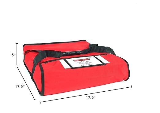 Heated Pizza Delivery System 16 2-Pie Bag Red