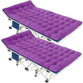 Heavy Duty Camping Cot 2 Pack with Comfortable Mattress and Pad Portable Sleeping Bed for Adults Ideal for Outdoor Vacations Includes Carry Bag Perfect for 2 Persons