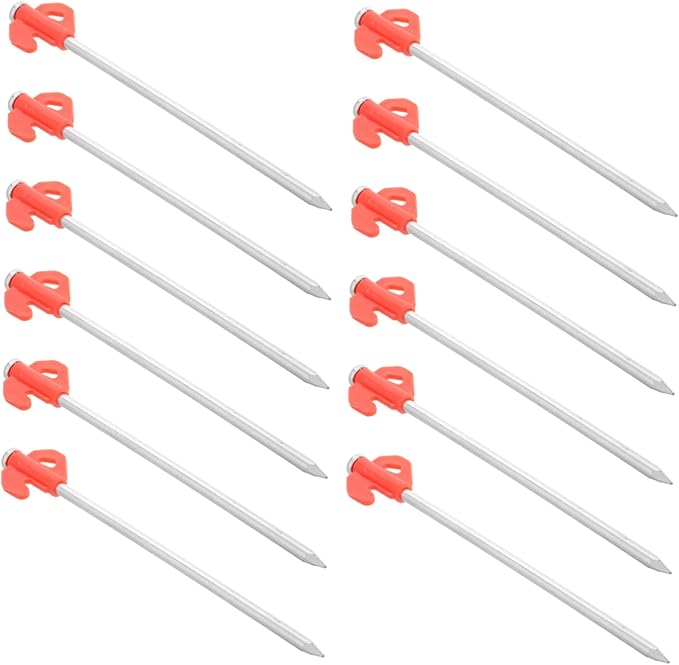 BESPORTBLE 20Pcs Portable Heavy Duty Tent Stakes Windproof Metal Ground Pegs for Camping Hiking and Outdoor Activities Enhanced Stability and Easy Setup for All Environments