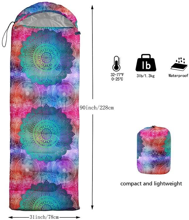 Sleeping Bag for Kids AdultsBrown Giraffe Fur Pattern-Lightweight Warm Portable Outdoor Indoor-Waterproof Cold Weather Resistant Sleeping Bag for Camping Hiking