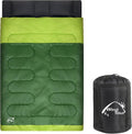 Double Sleeping Bag for with 2 Pillows - Lightweight 2 Person Sleeping Bag Adults &amp Teens Cotton for Camping Backpacking Hiking with Carrying Bag for Cold &amp Warm