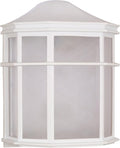 Nuvo Lighting 60/537 Traditional One Light Outdoor Wall Mount from Cage Lantern Collection in White Finish