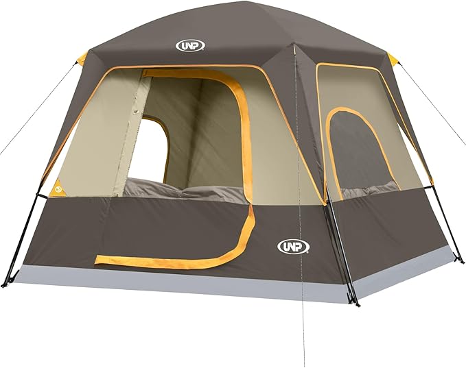 UNP 2/4/6/8 Person Tent Portable Cabin Tent Camping Tent 4-Person Easy Set Up Waterproof with Top Rainfly for Outdoor Camping/Hiking