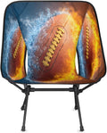 Ice Fire Collision Rugby Camping Chair Folding Backpacking Chair Portable Lightweight Outdoor Chairs with Side Pockets for Hiking Beach Picnic