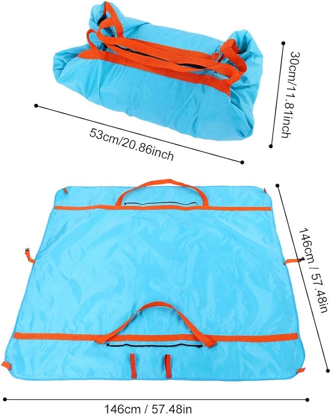 Water - Proof Picnic Blanket | Foldable Outdoor Mat with Storage Bag | Sandproof Beach Mat for Camping/Lawn/Travel | 146x146cm Large Portable Mat