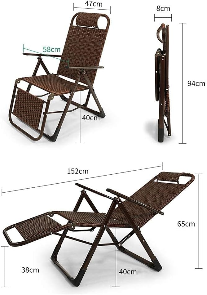 Folding Reclining Chairs Zero Gravity Chairs Lounger Deck Chairs Beach Chairs Sun Lounger Super Width 53 CM Beach Patio Garden Camping