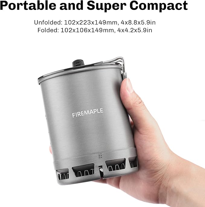 Fire-Maple Petrel Quickboil Pro Ultralight Cooking System – Compact &amp Fast-Boiling Backpacking Stove Pot Set Ideal for Hiking Solo Camping Travelling Hunting Trips etc | FMC-G3