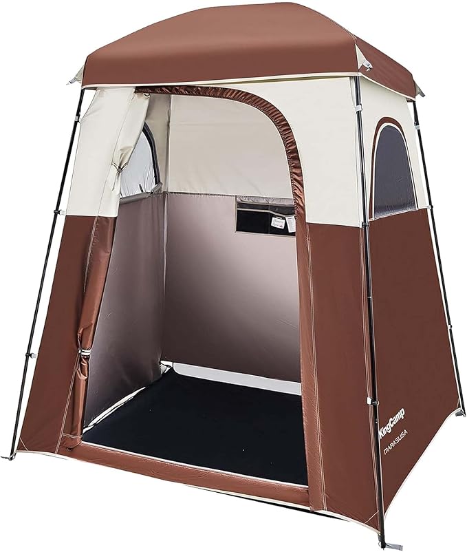 KingCamp Shower Tent Portable Privacy Tent Outdoor Camping 1/2 Room Toilet Tents with Shower Bag &amp Dressing Room for Beach Camping &amp Hiking