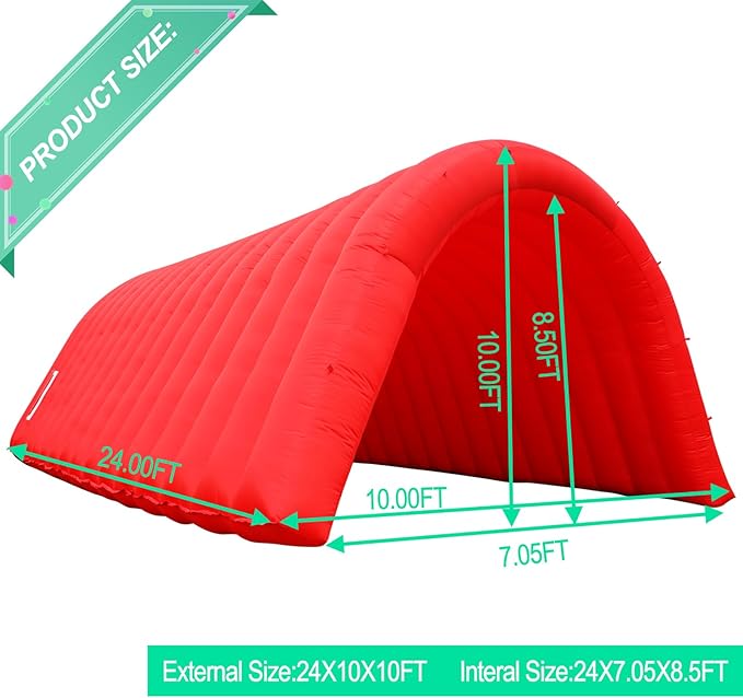 Inflatable Tunnel Sports Tunnel Entrance with Blower Football Tunnel Tent Entryway for Business Advertise Party Exhibition Promotion StreetShopSupermarketSchool