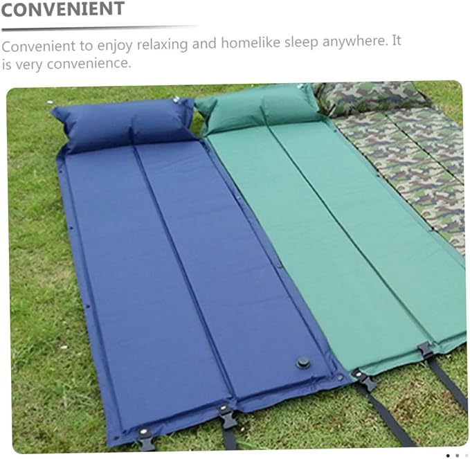 Inflatable Camping Sleeping Pad Pillow Wear-Resistant Portable Mat for Outdoor Camping Ultralight and Convenient Design for Hiking and Backpacking