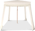Beach Cabana with Fringe - 6x6 Ft. Boho Beach Canopy Umbrella Tent Portable Umbrellas for Sand with Carry Bag &amp Sandbag Pockets Instant Sun Shade Canopy Tent for Beaches &amp Backyards