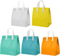 PATIKIL Insulated Take Away Bags 25 Pcs Insulation Cooler Bag Grocery Thermal Bags 9.4 x 5.9 x 10.2 Inch for Hot Cold Frozen Food Delivery Multi-Color