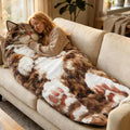 Cat Sleeping Bag for HumanFluffy Cat Sleeping Bag for AdultsPlush cat Envelope Sleeping BagsAdult Soft Sleeping Bags for CampingSleepovers &amp Home LoungingWashable Warm Blanket