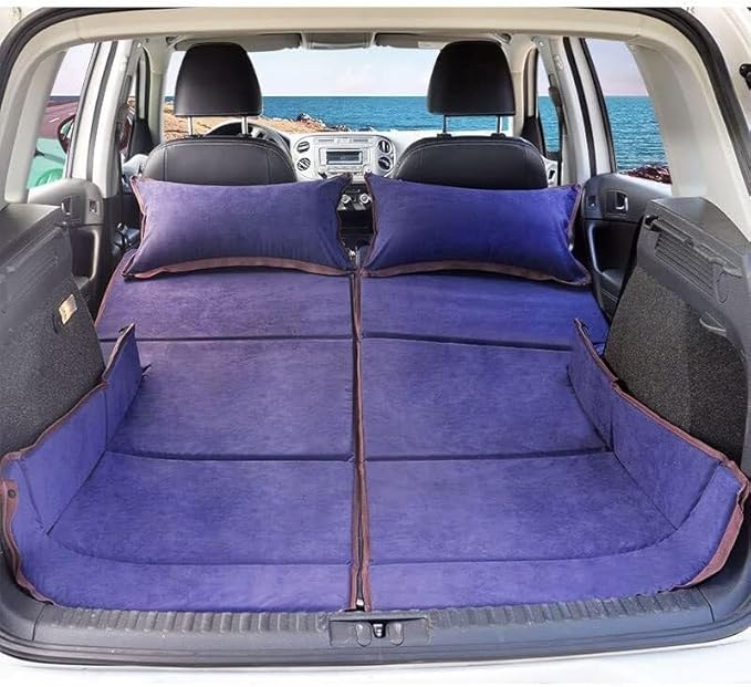 Car Camping Mattress Portable SUV Sleeping Pad for Travel Grey-Suede 260kg Capacity