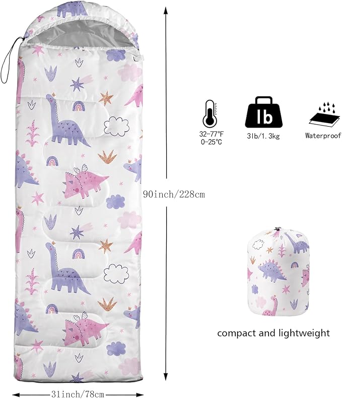 Sleeping Bag for Womens Girls Teens Waterproof Sleeping Bags Traveling and Outdoors Camping Gear Equipment