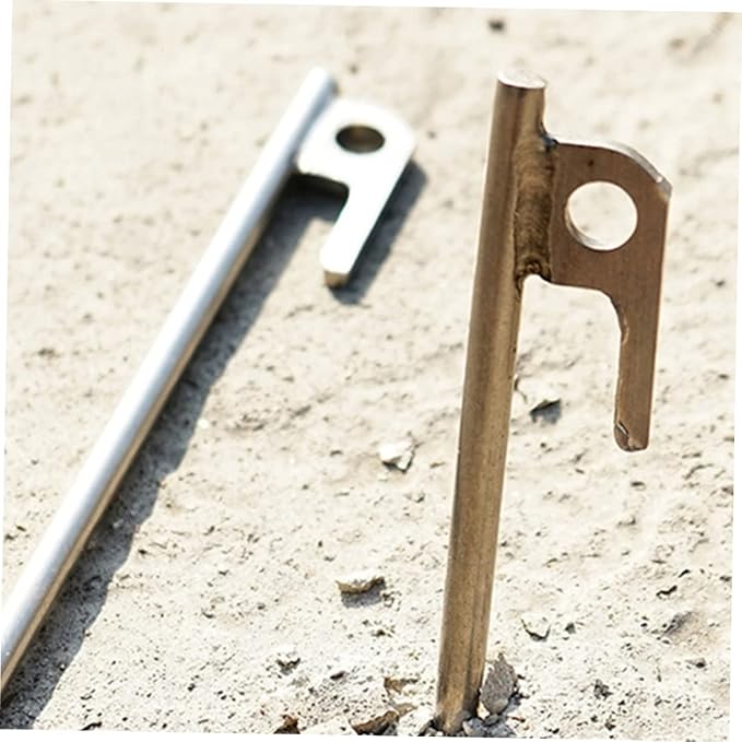 4Pcs Stainless Steel Tent Stakes Durable Tarp Pegs for Securing Tents Canopies and Outdoor Structures Resistant Camping Accessories