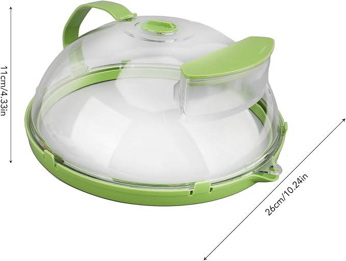 Microwave Cover Multipurpose Sealed Proof Food Cover with Adjustable Vents and Overflow Groove for Oven Refrigerator and Outdoor Use