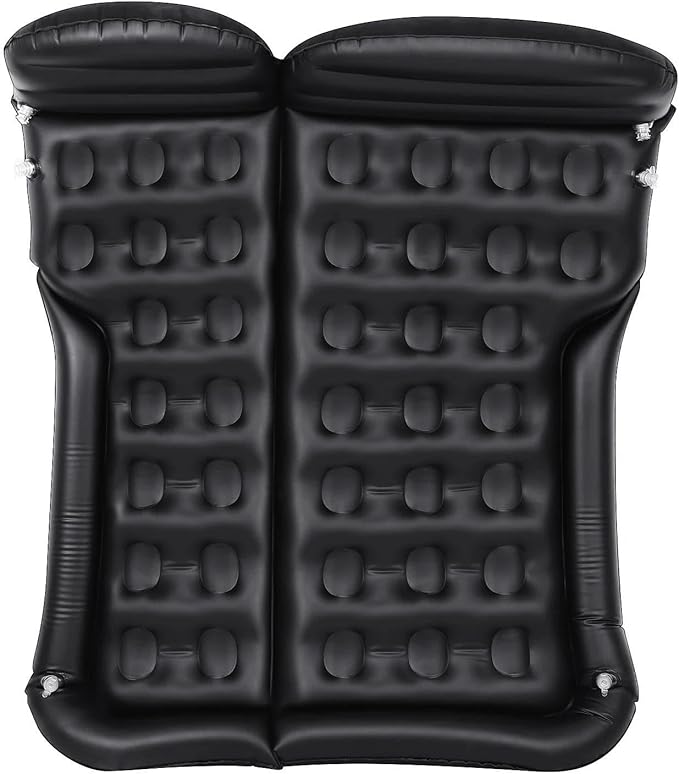 Camping Inflatable Mattress Car Inflatable Travel Mattress Car Back Seat Inflatable Bed Outdoor Camping Sleeping Mat Flocked PVC Inflatable Mattress