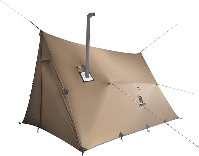 OneTigris ROCDOMUS Hot Tent with Stove Jack 3000mm Waterproof Versatile Lightweight Hammock Tent for Camping Hiking Backpacking Bushcraft Car Trips