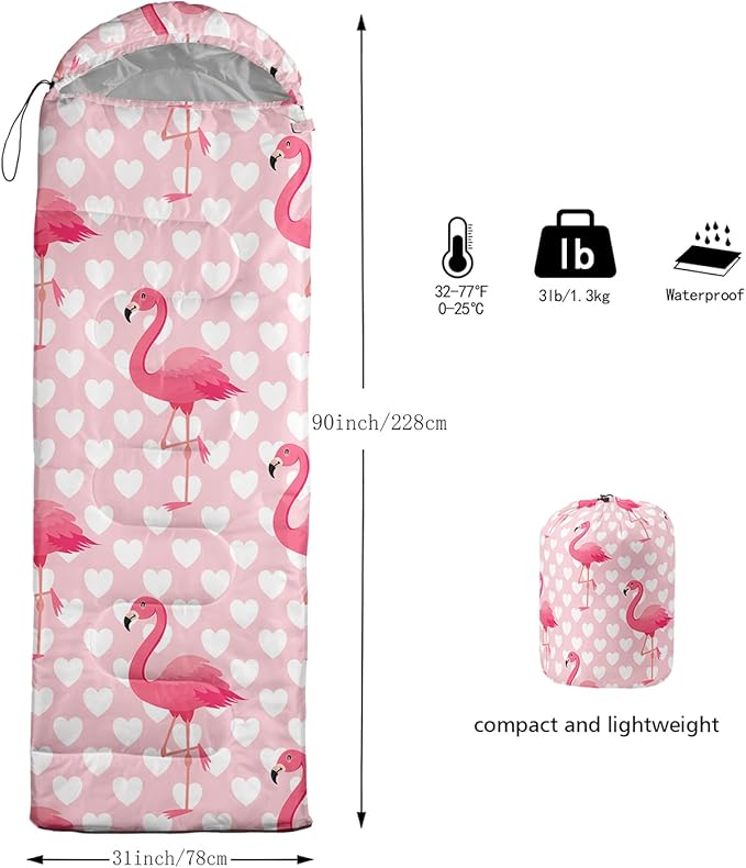 Camping Sleeping Bags Warm &amp Cool Weather Waterproof Backpacking Sleeping Bag All Seasons Camping for Adult Kids Boy Girls Camping Gear Equipment Traveling