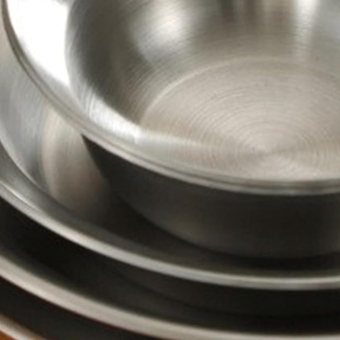 Stainless Steel Plates and Bowls Outdoor Tableware Insulated Metal Bowls Camping Utensils Dinnerware Set for Picnic BBQ Beach