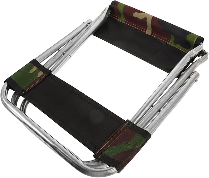 BESPORTBLE Camping Seat Portable Folding Chair Metal Frame Fishing Stool Compact for Storage