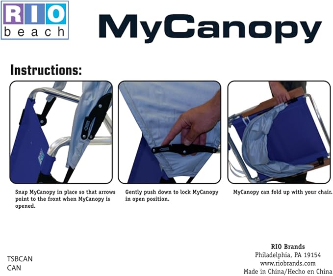 Rio Beach MyCanopy Personal Chair Sun Shade Navy