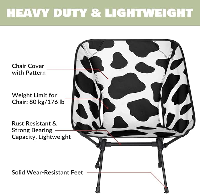 Custom Camping Chair with Photo &amp Text Personalized Outdoor Lightweight Foldable Backpacking Chair with Side Pockets for Patio Beach Fishing