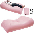 LYNICESHOP Portable Inflatable Mattress with Electric Pump 220lbs Capacity PVC Air Bed for Home &amp Camping Wave Design for Pain Relief &amp Recovery