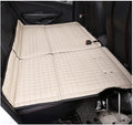 Non-Inflatable Car Mattress Foldable SUV Bed Portable Leather Travel Mattress 660lbs Capacity White 140cm