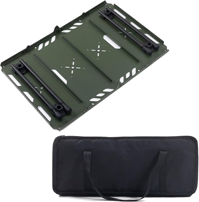 Outdoor Folded Table Regulable Rack Desktop Desktop Double Layers Storage Rack for Camping and Hiking
